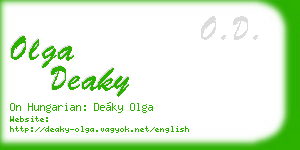 olga deaky business card