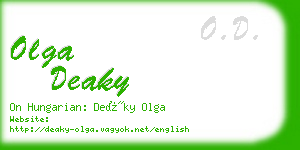 olga deaky business card